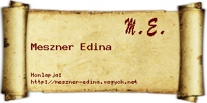 Meszner Edina névjegykártya